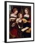 Three Musicians, c.1530-Master of the Female Half Lengths-Framed Giclee Print