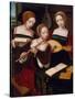 Three Musicians, c.1530-Master of the Female Half Lengths-Stretched Canvas