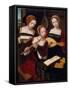 Three Musicians, c.1530-Master of the Female Half Lengths-Framed Stretched Canvas