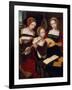 Three Musicians, c.1530-Master of the Female Half Lengths-Framed Giclee Print