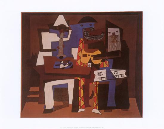 'Three Musicians, c.1921' Prints - Pablo Picasso | AllPosters.com