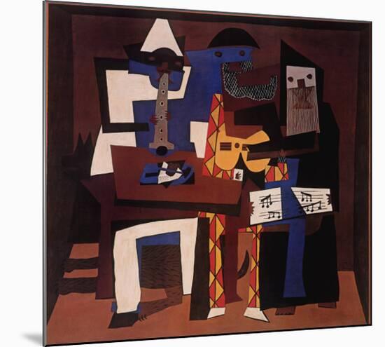 Three Musicians, c.1921-Pablo Picasso-Mounted Art Print