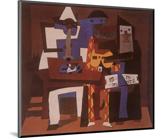 Three Musicians, c.1921-Pablo Picasso-Mounted Print