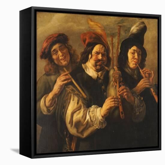 Three Musicians-Jacob Jordaens-Framed Stretched Canvas