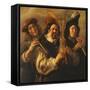 Three Musicians-Jacob Jordaens-Framed Stretched Canvas