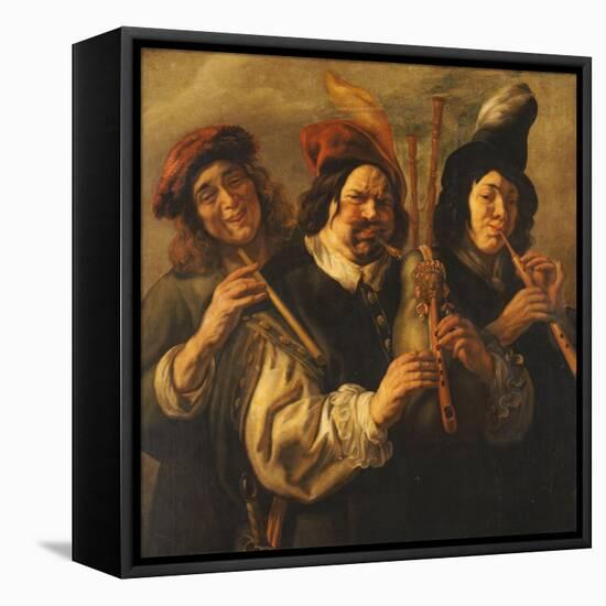 Three Musicians-Jacob Jordaens-Framed Stretched Canvas