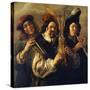 Three Musicians-Jacob Jordaens-Stretched Canvas