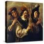 Three Musicians-Jacob Jordaens-Stretched Canvas