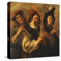 Three Musicians-Jacob Jordaens-Stretched Canvas