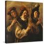 Three Musicians-Jacob Jordaens-Stretched Canvas