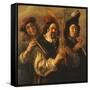 Three Musicians-Jacob Jordaens-Framed Stretched Canvas