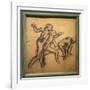 Three naked dancers. 1895-1900. Charcoal on tracing paper.-Edgar Degas-Framed Giclee Print