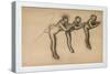 Three naked dancers in arabesque-Edgar Degas-Stretched Canvas