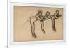 Three naked dancers in arabesque-Edgar Degas-Framed Giclee Print