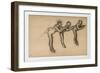 Three naked dancers in arabesque-Edgar Degas-Framed Giclee Print