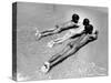 Three Native Boys Sunbathing Nude at the Edge of the Surf at Ocean Beach-Howard Sochurek-Stretched Canvas