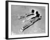 Three Native Boys Sunbathing Nude at the Edge of the Surf at Ocean Beach-Howard Sochurek-Framed Photographic Print