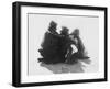 Three Navaho Indians, C.1904 (B/W Photo)-Edward Sheriff Curtis-Framed Giclee Print