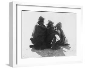 Three Navaho Indians, C.1904 (B/W Photo)-Edward Sheriff Curtis-Framed Giclee Print
