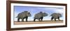 Three Nedoceratops Standing in the Desert-null-Framed Art Print