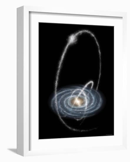 Three Newly-Discovered Streams Arcing High over the Milky Way Galaxy-Stocktrek Images-Framed Photographic Print