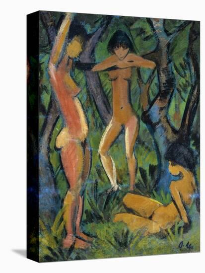 Three Nude Figures in Wood, 1911-Otto Mueller-Stretched Canvas