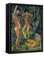 Three Nude Figures in Wood, 1911-Otto Mueller-Framed Stretched Canvas