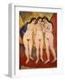 Three Nude Women (Red and Orange), 1912-Frank Wright Bourdillon-Framed Giclee Print