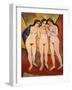 Three Nude Women (Red and Orange), 1912-August Macke-Framed Giclee Print