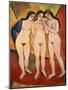 Three Nude Women (Red and Orange), 1912-August Macke-Mounted Giclee Print