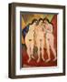 Three Nude Women (Red and Orange), 1912-Frank Wright Bourdillon-Framed Giclee Print