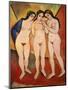 Three Nude Women (Red and Orange), 1912-Frank Wright Bourdillon-Mounted Giclee Print