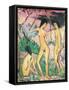 Three Nudes in a Landscape, 1922 distemper on hessian-Otto Muller or Mueller-Framed Stretched Canvas