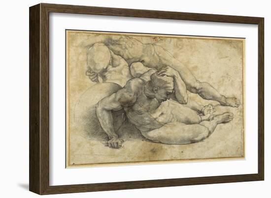 Three Nudes in Attitudes of Terror-Raphael-Framed Giclee Print