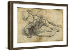 Three Nudes in Attitudes of Terror-Raphael-Framed Giclee Print