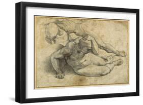 Three Nudes in Attitudes of Terror-Raphael-Framed Giclee Print