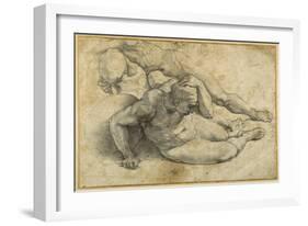 Three Nudes in Attitudes of Terror-Raphael-Framed Giclee Print