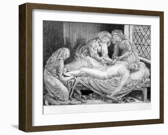 Three Nurses Tending a Wounded Soldier, 1915-1916-Anna Lea Merritt-Framed Giclee Print