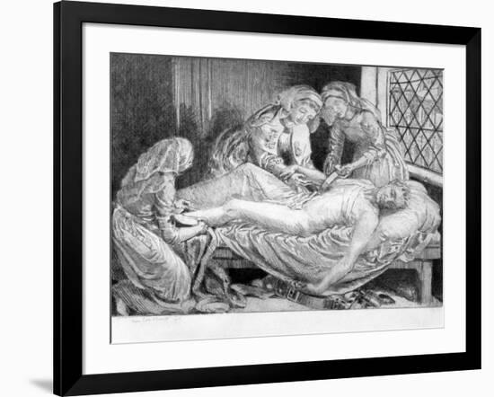 Three Nurses Tending a Wounded Soldier, 1915-1916-Anna Lea Merritt-Framed Giclee Print