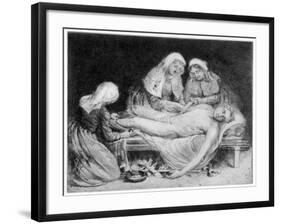 Three Nurses Tending a Wounded Soldier, 1915-Anna Lea Merritt-Framed Giclee Print