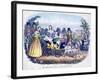 Three of Queen Victoria's Children Excercising in a Goat Carriage-null-Framed Giclee Print