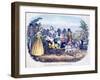 Three of Queen Victoria's Children Excercising in a Goat Carriage-null-Framed Premium Giclee Print