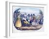 Three of Queen Victoria's Children Excercising in a Goat Carriage-null-Framed Premium Giclee Print