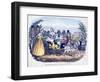 Three of Queen Victoria's Children Excercising in a Goat Carriage-null-Framed Giclee Print