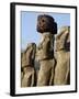 Three of the Fifteen Huge Moai Statues, Ahu Tongariki, Easter Island, Chile-De Mann Jean-Pierre-Framed Photographic Print