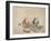 Three Old Men Drinking, C.1844-53-K?sh?-Framed Giclee Print