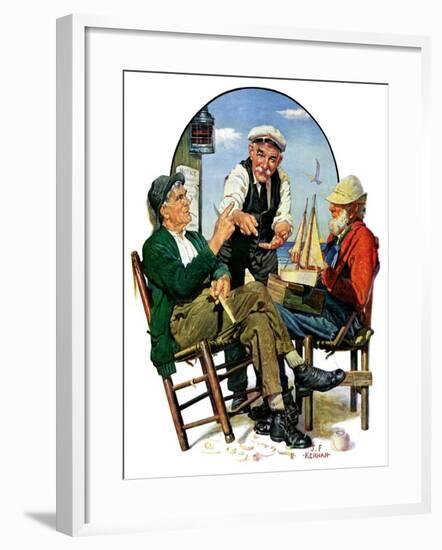 "Three Old Salts,"October 1, 1932-J.F. Kernan-Framed Giclee Print