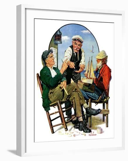 "Three Old Salts,"October 1, 1932-J.F. Kernan-Framed Giclee Print