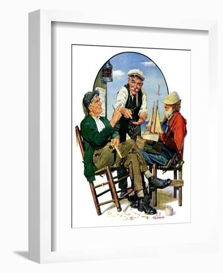 "Three Old Salts,"October 1, 1932-J.F. Kernan-Framed Giclee Print