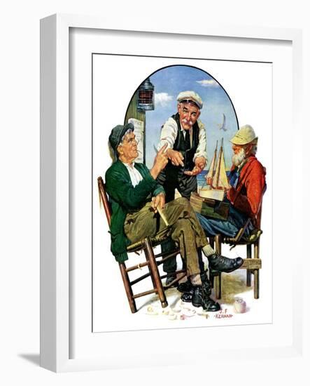 "Three Old Salts,"October 1, 1932-J.F. Kernan-Framed Giclee Print